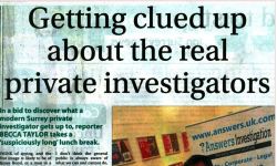 Surrey Advertiser getting clued up about private investigators